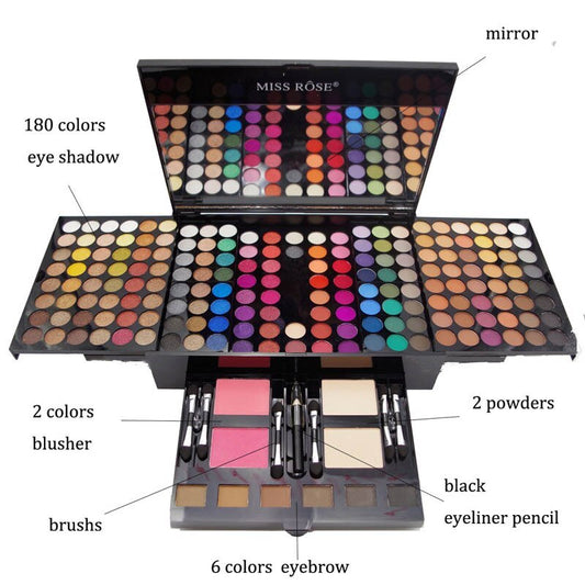 180-Color Eyeshadow & Blush Makeup Palette – Piano-Shaped Professional Cosmetic Kit