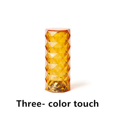 Nordic Crystal Touch Lamp – USB Rechargeable RGB Night Light with 16 Colors & Diamond Design