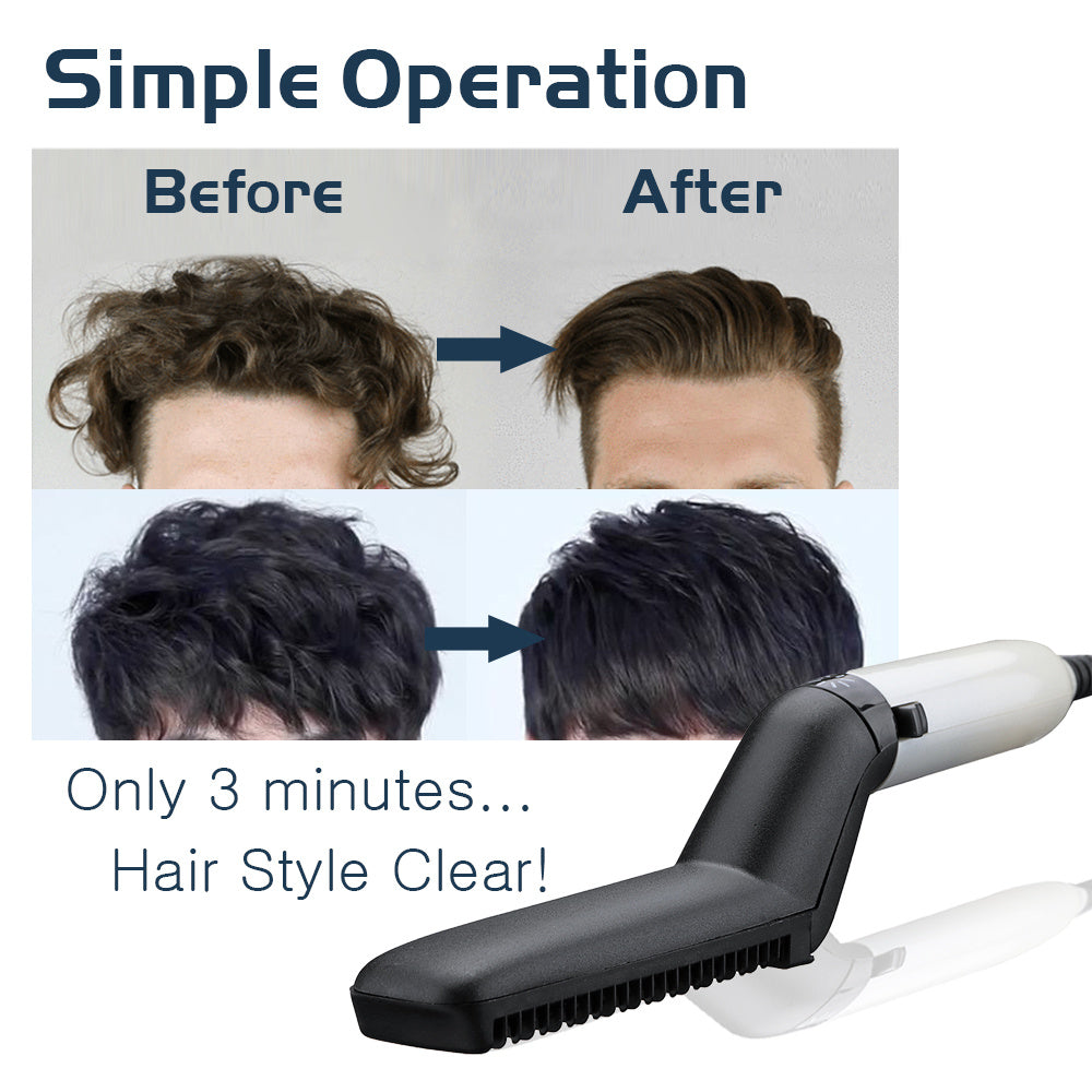 Electric Hair Straightener Brush – Men’s Quick Beard & Hair Styler Comb | Anti-Frizz & Curling Tool