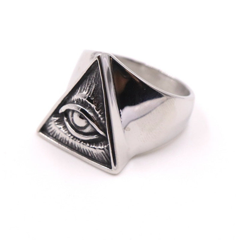Evil Eye Ring – Vintage Alloy Band with Geometric Design