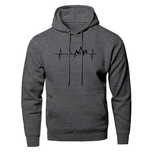 Men’s Compass Print Hoodie – Streetwear Pullover in Multiple Colors | Loose Fit, Polyester Fiber