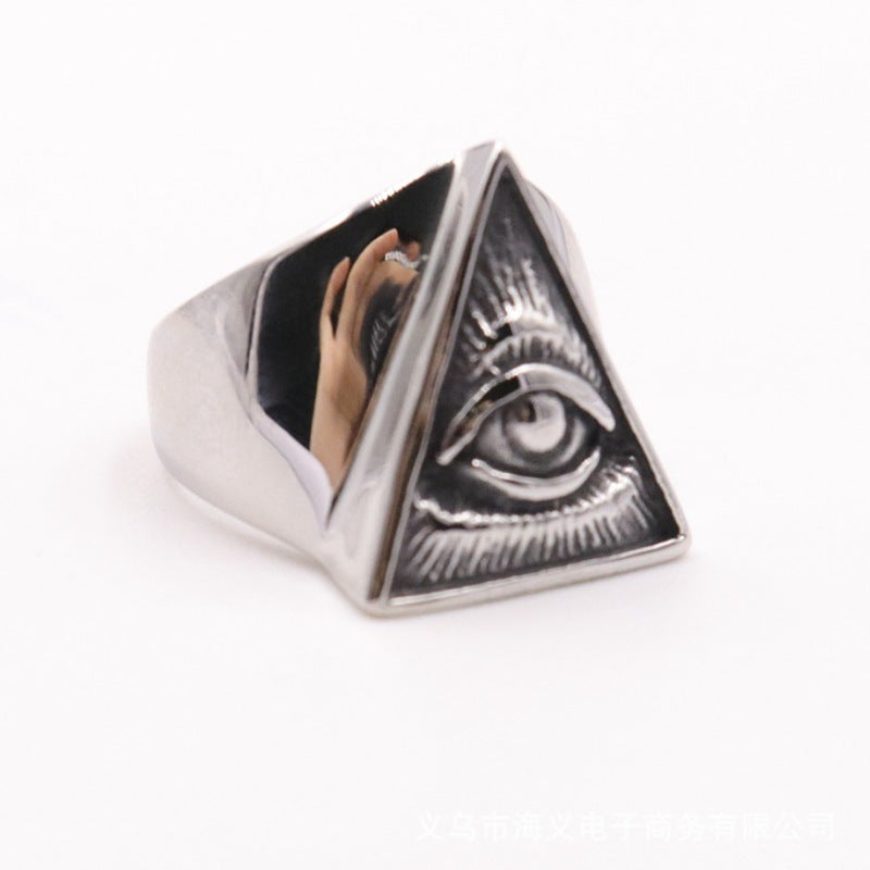 Evil Eye Ring – Vintage Alloy Band with Geometric Design