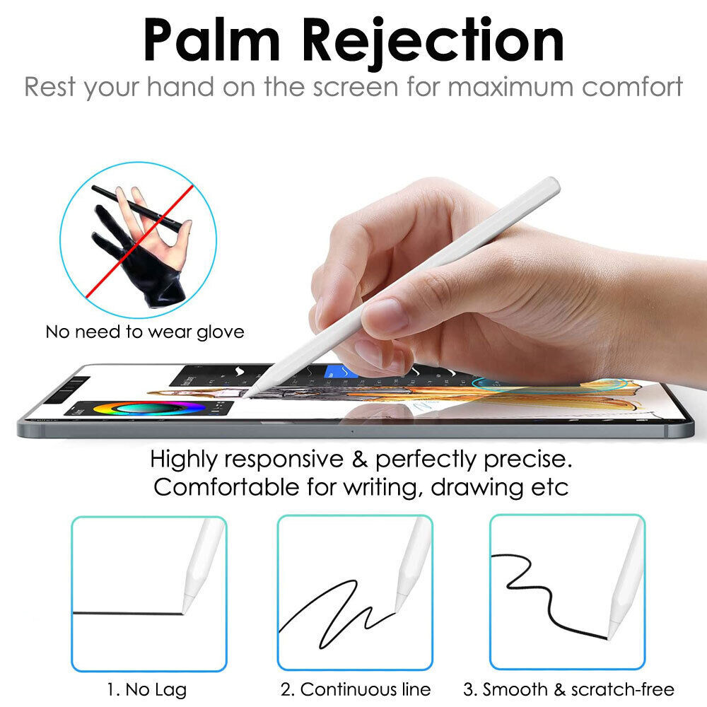 Stylus Pen For Apple IPad Pen -Pencil -Stylus With Palm Rejection - UK Stock