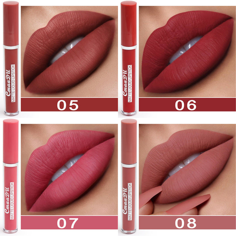 10-Piece Waterproof Matte Lipstick Set – Non-Stick, Long-Lasting, High-Pigment Lip Gloss Collection for Women