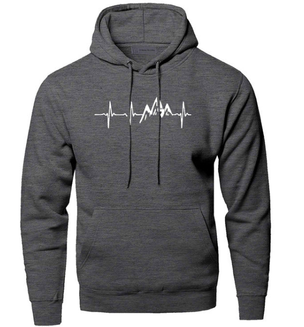 Men’s Compass Print Hoodie – Streetwear Pullover in Multiple Colors | Loose Fit, Polyester Fiber