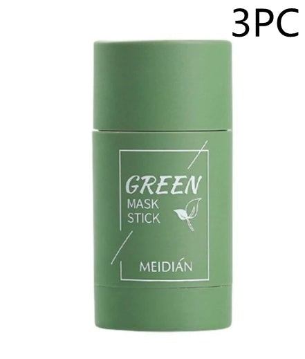 Green Tea & Eggplant Clay Mask Stick – Oil Control, Anti-Acne, Deep Pore Cleanser & Brightening Skincare